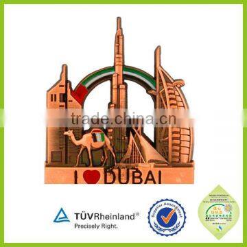 Custom design 3d pvc dubai fridge magnet for business gift and souvenir