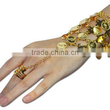 Belly Dance Metal Slave Bracelet With Coins photo-3