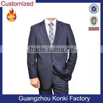 Men's Navy Blue Two-button Suit