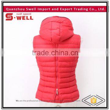 New Style Winter 100% Polyester Custom Brand Windproof Women Vest photo-2