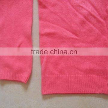 High Quality 2017 Latest Fashion Design Custom Long Sleeve V Neck Plain Cardigan Wool Sweater Design for GirlBKN5300) photo-3