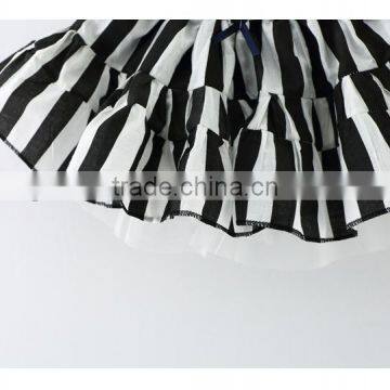 Black And White Stripes New Design Tutu Skirt Double Layers Daily Skirts photo-5