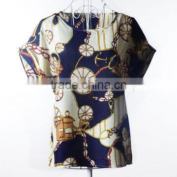 2016 Summer Fashion Women's Loose Chiffon Tops Batwing Short Sleeve T Shirt Casual Blouse photo-6