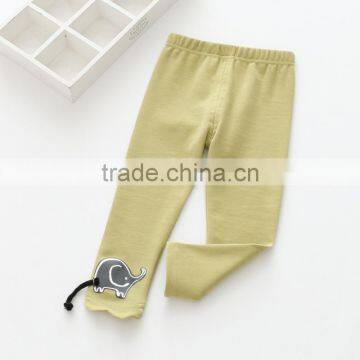 S60650B 2017 Children 100% Cotton Embroidery Cartoon Pants for Girls Kids Long Autumn Pants Leggings photo-3