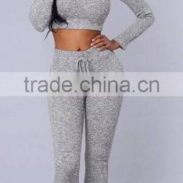 Runwaylover EY2354B Ladies 2017 Sport Suits , Sexy Crop Top And Pants photo-3
