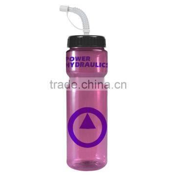 USA Made 28 oz Transparent Sports Bottle With Straw Lid - BPA/BPS-free, FDA Compliant and Comes With Your Logo photo-3