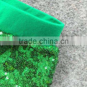 2016 New Baby St.Martin's Day Theme St.Patrick Green Outfit Girls Spring Suit Sequins Pants With Matching Accessories photo-2