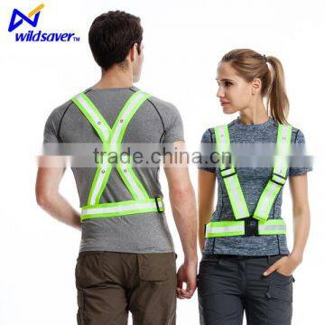 Traffic roadway motorcycle reflective high visibility vest safety belt