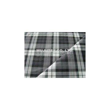 Stretch Plaid Cotton Nylon Fabric , Plain Weave Cloth Material