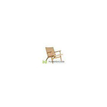 Comfort Hans Wegner Easy Living Room Chairs / Wooden recliner Chair Modern