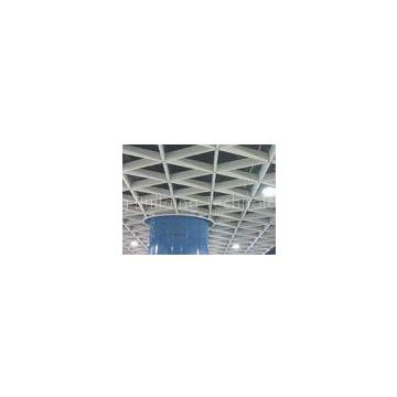 suspended decorative Metal Grid Ceiling aluminum Triangle For stadiums / subway