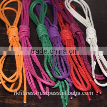Wax round Cotton Shoelaces