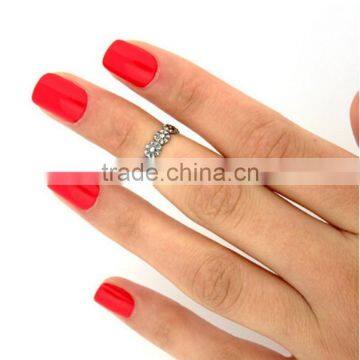 Vintage Silver Plated Flower Finger Midi Finger Ring Jewelry