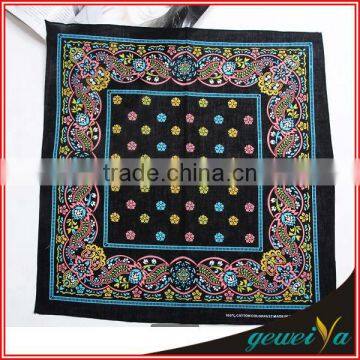 Fashion Flower Printing Cotton Ladies Handkerchief