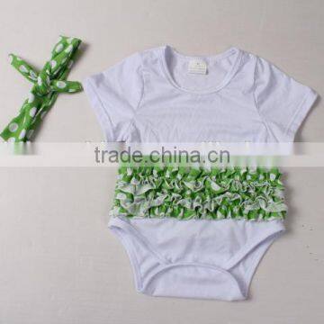 Baby Clothing Wholesale White Color Short Sleeve Import Baby Romper Baby Boutique Romper photo-2