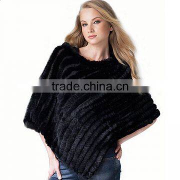 SJ787 Mexico Dropping Shipping Triangle Shaped Lady Wool Rabbit Poncho