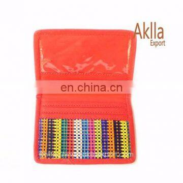 Card Holders of Woven Straw With Flower photo-2