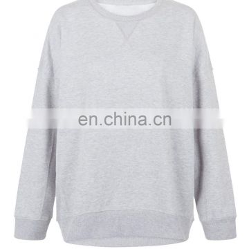 Custom Grey Balloon Sleeve Sweatshirt polycotton long sleeves sweatshirt leisure sweatshirt