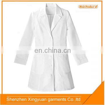 Hot! Long sleeve white doctor uniform for female, White lab coat