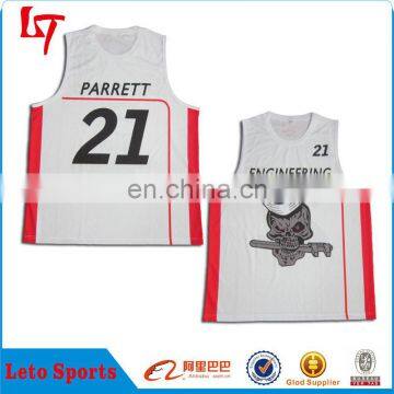 Sublimated printing O neck basketball jersey/Cheap custom top quality team basketball uniform