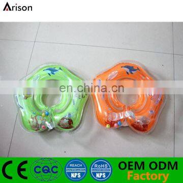 Factory Stocked Environmental PVC Inflatable Baby Neck Ring New-born Baby Bath Ring With Two Chambers photo-2