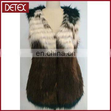 Fashion Design Warm keeper Slim Fit Women Faux Fur Vest