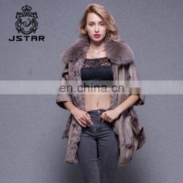 Fashion Lamb Skin Fur Coats Double Face Sheepskin Fur Jacket for women