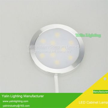 round LED cabinet light, wardrobe disc lamp with 4 or 6 way splitter, ultrathin showroom furniture spotlight