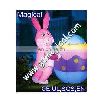 Easter Bunny&Egg Lighted Inflatable Decoration