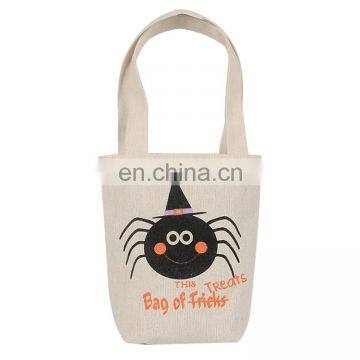 Promotion Small Size Handbag Natural Organic Cotton Tote Bag Hallowmas Fancy Gift Bag