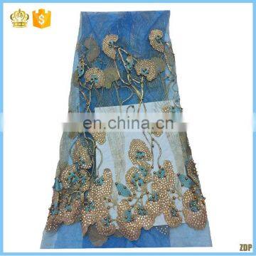 2016 New Products Supplier Hot Selling Mesh Beautiful French Lace With Beads AM16041510 photo-2