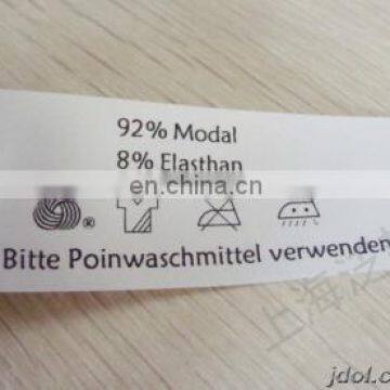 100% Custom Printed Wash Cotton Care Label/Washable Label photo-3