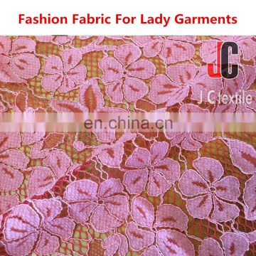 Shaoxing JC022 textile vintage style high quality korean import lace fabric