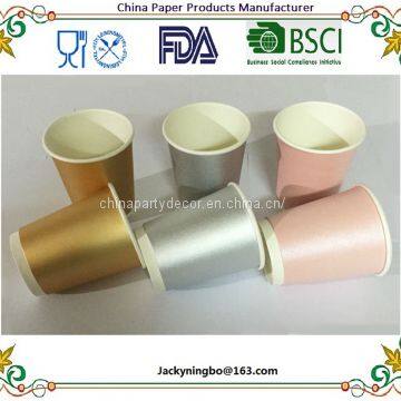 Ningbo PartyKing Foil Gold/Silver/Pink Paper Cups Birthday Party Drinking Decor Tableware Disposable Wedding Supplies