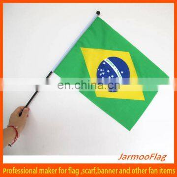 world cup polyester brazil hand flag