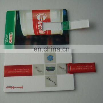 High Quality 8GB Plastic Credit Card Usb Flash With Custom Logo