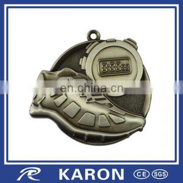 cheap promotional 3d running medal in zinc