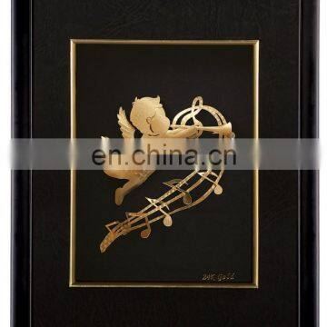 Skilled Handmade Gold Picture Frames With Lovely Small Fart Child Antique wall hanging picture frame