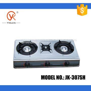 Stainless steel body three burner table gas stove (JK-307SH)
