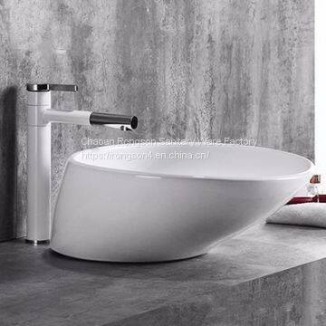 Chaozhou Manufacturer Ceramic Fancy Art Countertop Mounted Latest New Design Table Washing Hand Basin Sink for Sale photo-5
