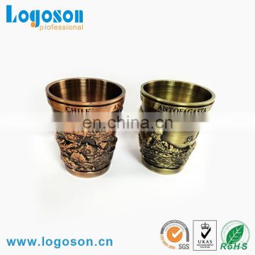 Wholesale custom tourist personalized metal souvenir shot glasses