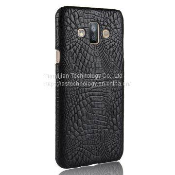 Crocodile Leather Hard Back Shell Case SKIN Cover For Samsung Galaxy J7 Duo photo-2