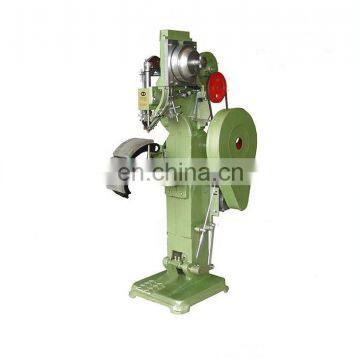 Foot operated brake shoe brake lining rivet machine