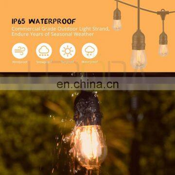 Connectable Garden Party Patio Cafe Black Cable With E27 Hanging Socket Lamp LED Globe Outdoor Led Bulb Light Strings photo-6