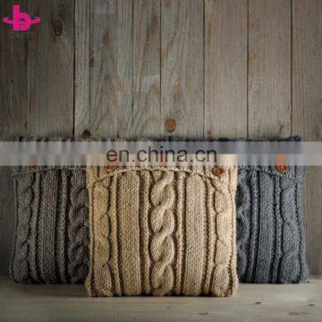 Wholesale Eco-Friendly Cotton or Acrylic Cushions Home Square Decor Cable Knit Body Waist Pillow photo-6