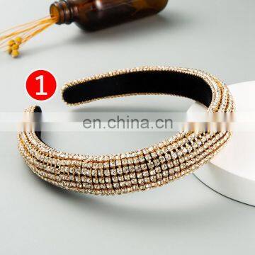 Новые яркие кристальные повязки для головы с блестками, наволоченные повязки для головы для вечеринок, свадебных украшений для волос женщин. Аксессуары для волос, головные украшения 2021 года photo-3