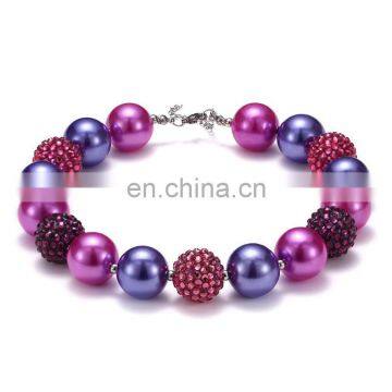 DIY Purple Girl Boutique Necklace Baby Girl Chunky Bubble Beads Necklace Jewelry Birthday Gift photo-2