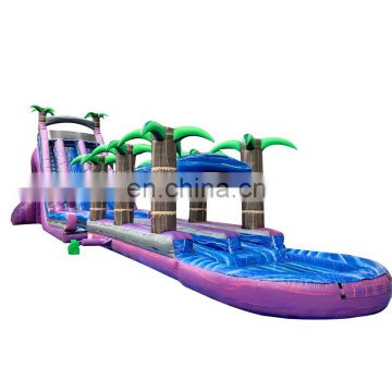 Giant Inflatable Purple Tropical Adult Water Slide For Sale Commercial