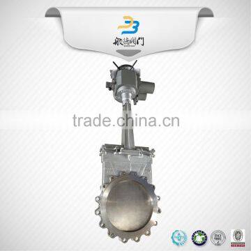 4Inch PN10/16 Worm Operated Stainless Steel 316 Cast Iron Wafer Price Knife Gate Valve photo-4