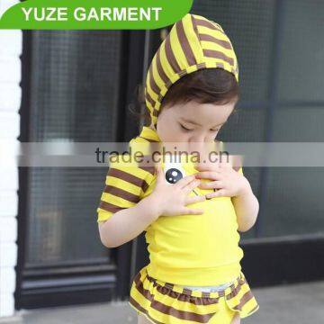 China High Quality Children Swim Suit for Girls With Cap photo-2